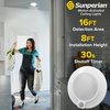Sunperian 4 Inch Motion Sensor LED Flush Mount Ceiling Light 3 CCT Selectable 3000K-5000K 10W 600LM SP34150-1PK